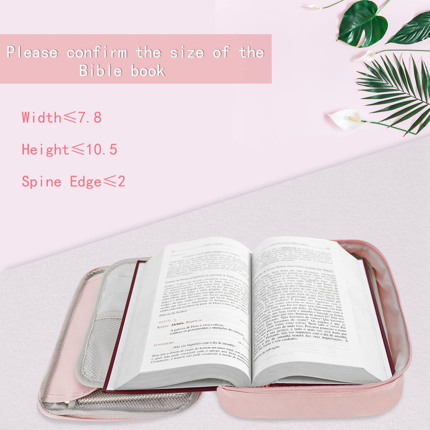 AWDK - Funda de Biblia grande para mujer, Rosado, Moderno