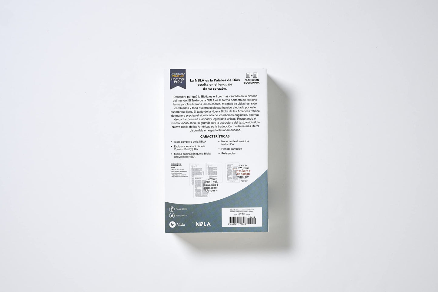 Nbla Santa Biblia, Edición Económica, Letra Grande, Tapa Rústica Pasta blanda – Texto grande