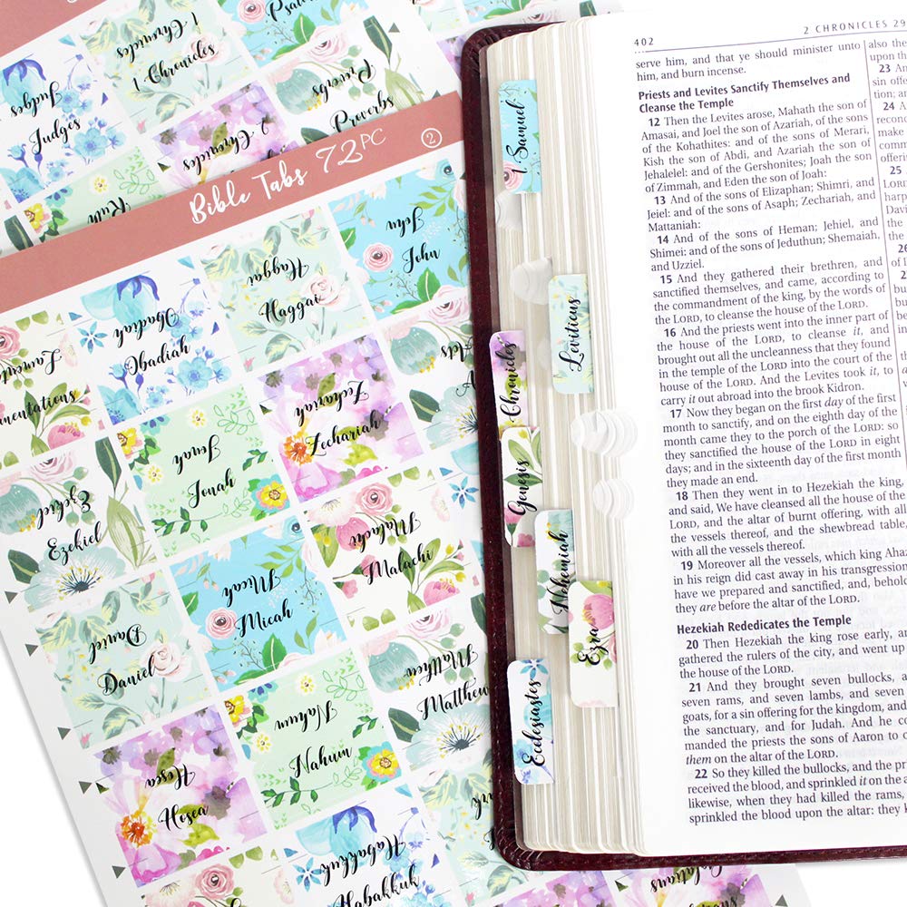 INSPRING - Funda de piel sintética para la Biblia y juego de pestañas florales con asa plana, regalo de Pascua cristiana para mujeres y niñas, se adapta a Biblias de hasta 10.5 x 7 x 2.6 pulgadas