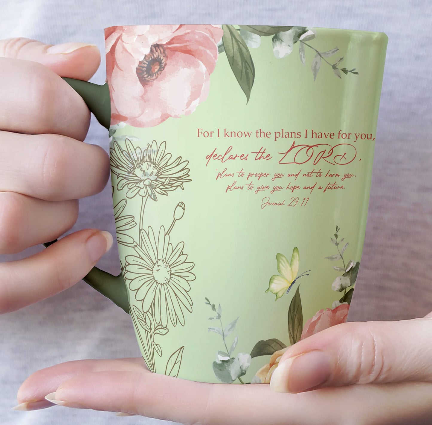 ▶ Tazas de café cristianas, juego de 6, 12 onzas, tazas de versículo de la Biblia, tazas cristianas, tazas de café de las escrituras, regalos de Navidad