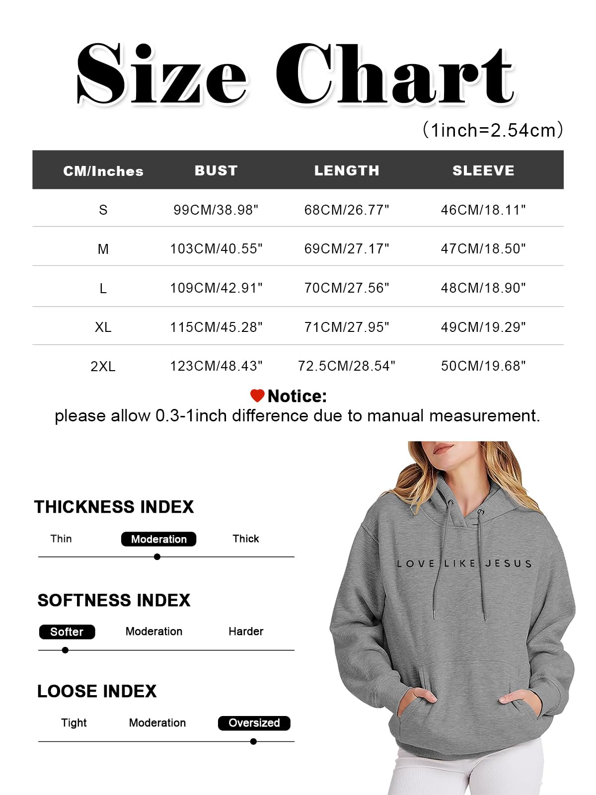 Camisetas cristianas con capucha para mujer, diseño de Jesús, diseño de Dios religioso, con capucha, Gris, S