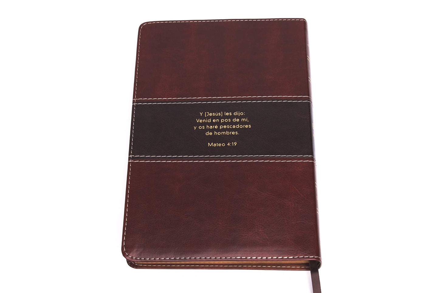 Reina Valera 1960 Biblia del Pescador, letra grande, caoba símil piel | RVR 1960 Fisher of Men Bible Hand size, Mahogany LeatherTouch