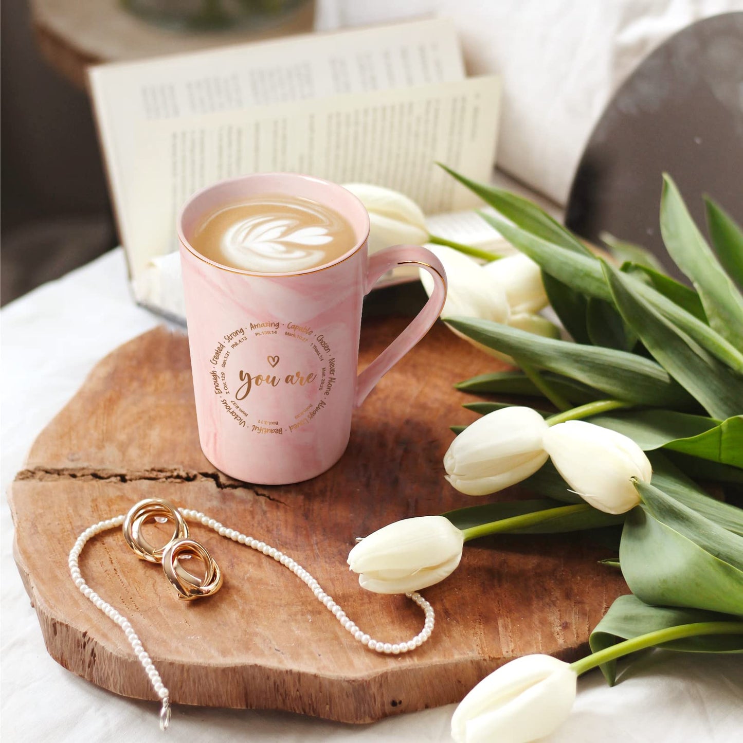 ▶ Regalos cristianos para mujeres, tazas de café inspiradoras, regalos religiosos, regalos inspiradores de cumpleaños espiritual para mujeres amigas, taza de café para mujeres con versículo
