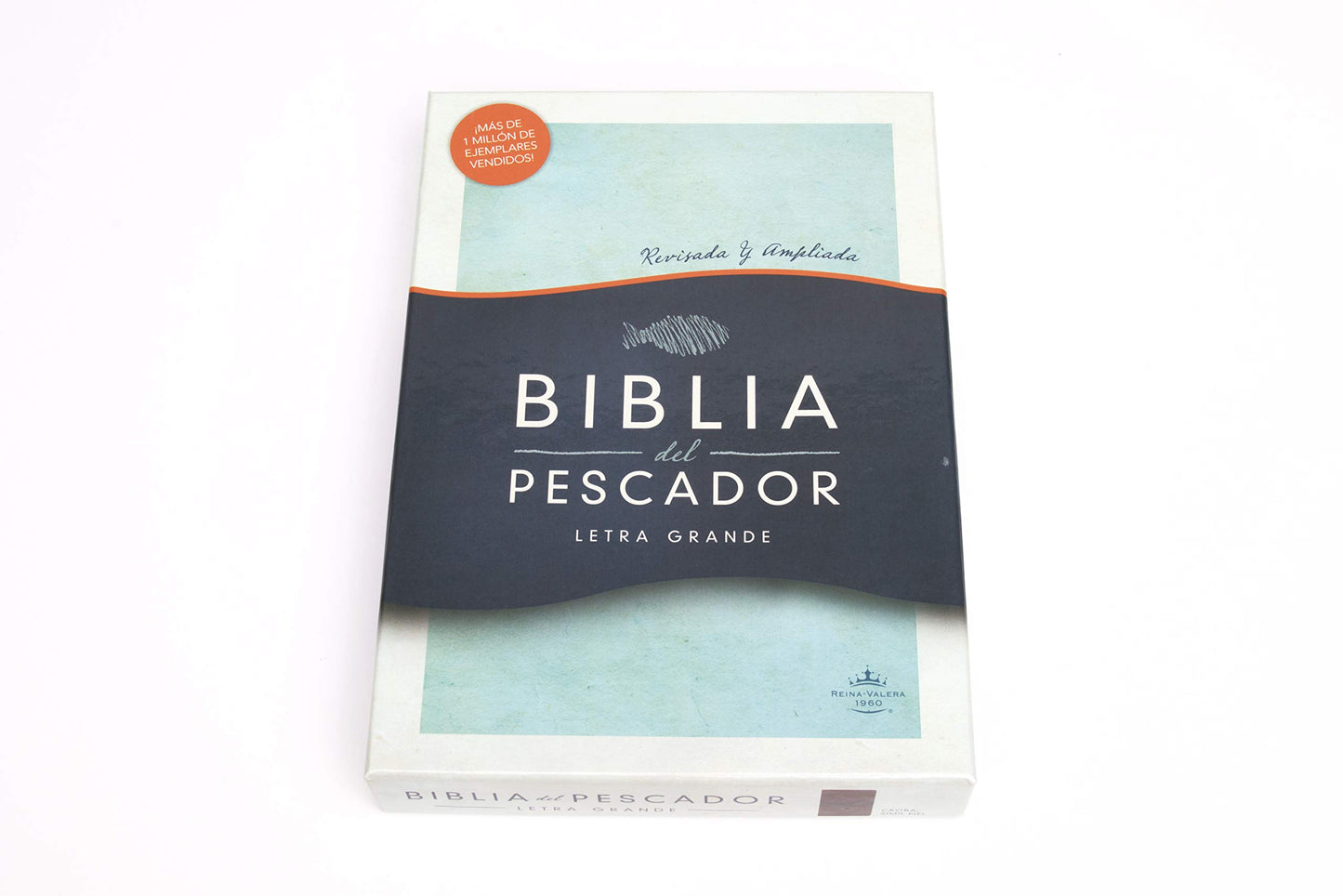 Reina Valera 1960 Biblia del Pescador, letra grande, caoba símil piel | RVR 1960 Fisher of Men Bible Hand size, Mahogany LeatherTouch