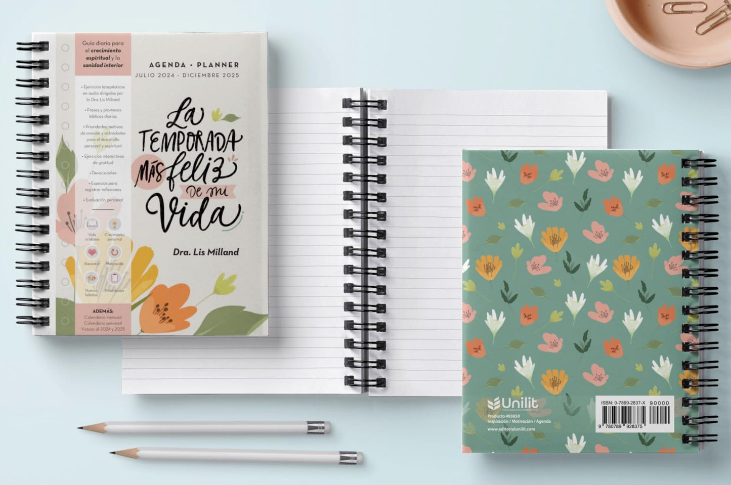 La Temporada Más Feliz de Mi Vida Agenda - Planner (Julio 2024 - Diciembre 2025): Guía Diaria Para El Crecimiento Espiritual Y La Sanidad Interior
