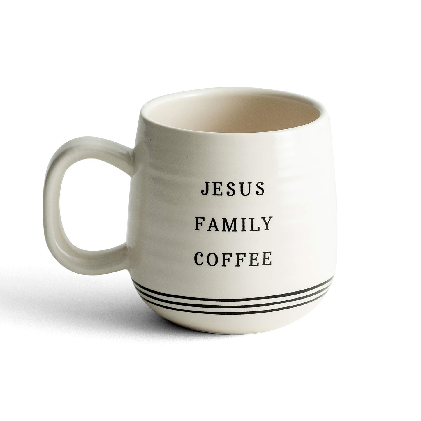 ▶ Taza de cerámica inspiradora de café de la familia Jesus, 16 onzas, blanco (J3874)