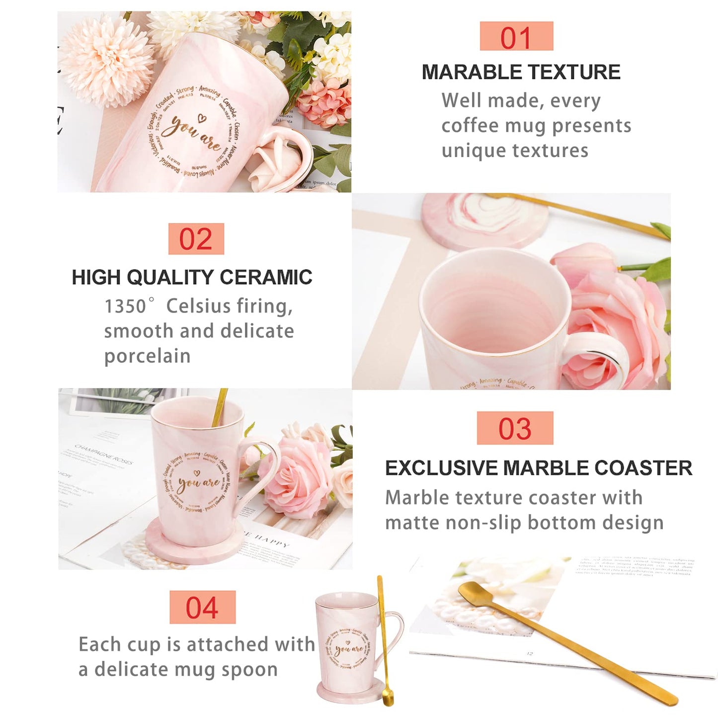 ▶ Regalos cristianos para mujeres, tazas de café inspiradoras, regalos religiosos, regalos inspiradores de cumpleaños espiritual para mujeres amigas, taza de café para mujeres con versículo