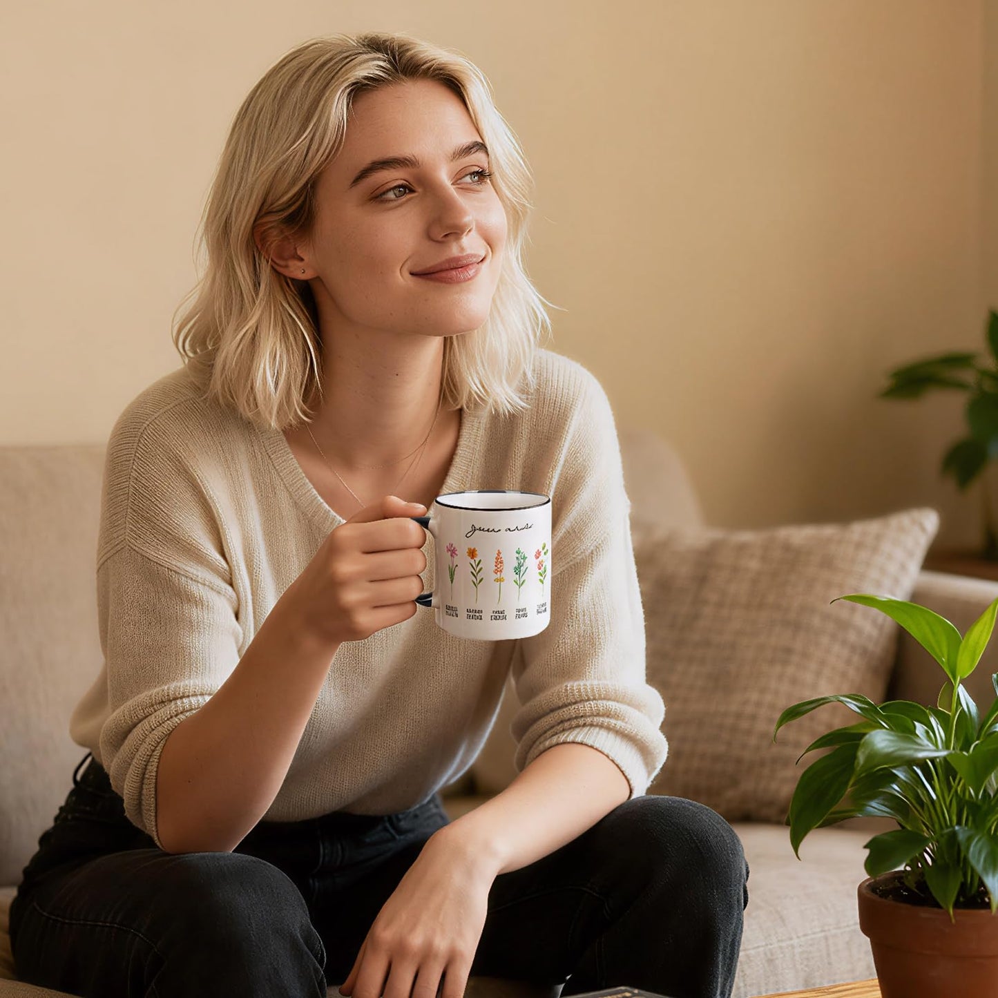 ▶ Regalos cristianos para mujeres, taza cristiana con flores, regalos de cumpleaños para mujeres, regalos inspiradores, religiosos para hermana, amiga, hija, mamá, taza de café cristiano, 11 onzas