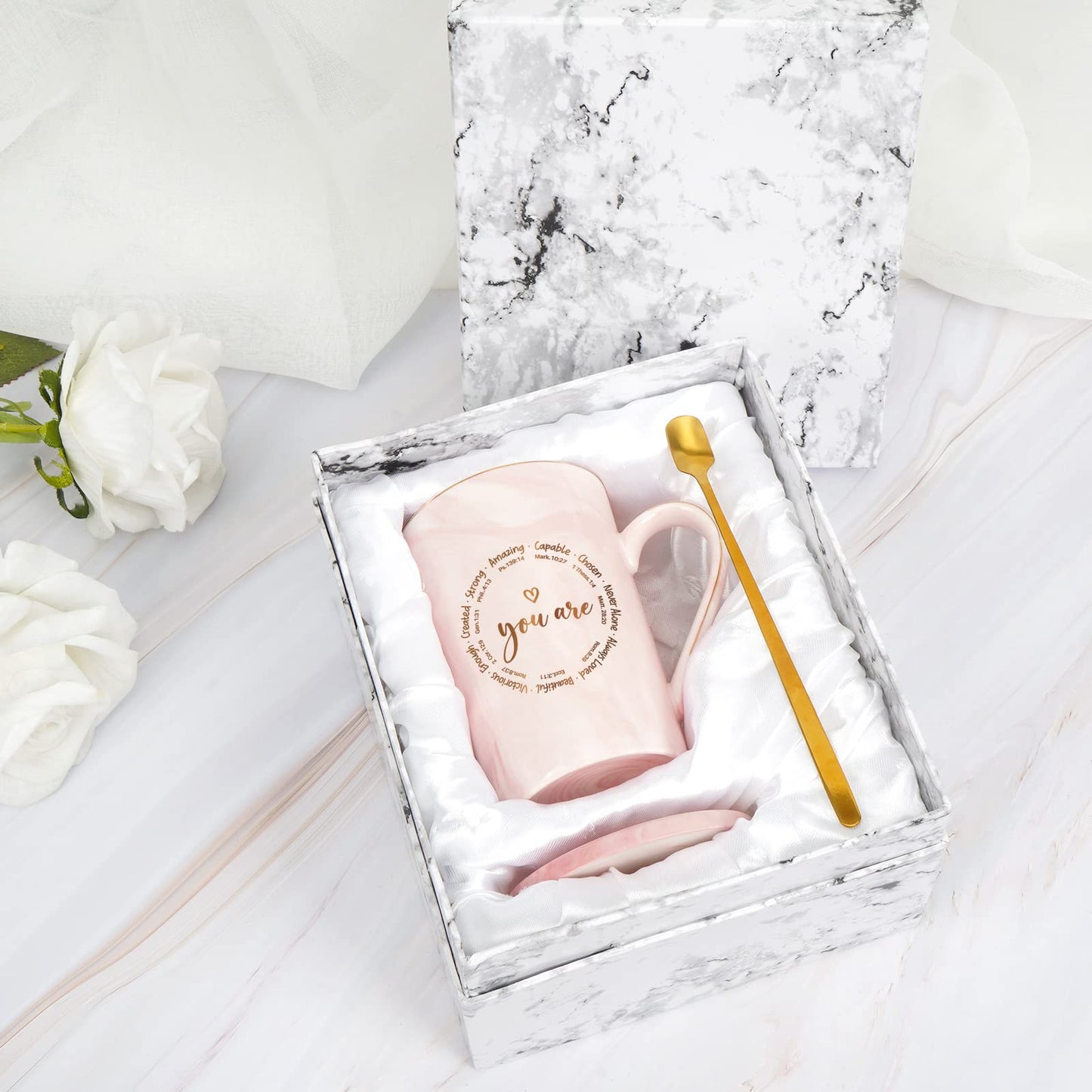 ▶ Regalos cristianos para mujeres, tazas de café inspiradoras, regalos religiosos, regalos inspiradores de cumpleaños espiritual para mujeres amigas, taza de café para mujeres con versículo