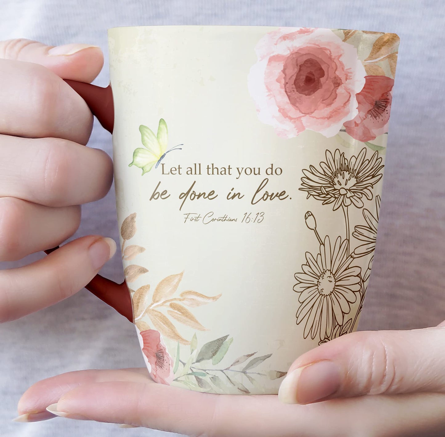 ▶ Tazas de café cristianas, juego de 6, 12 onzas, tazas de versículo de la Biblia, tazas cristianas, tazas de café de las escrituras, regalos de Navidad