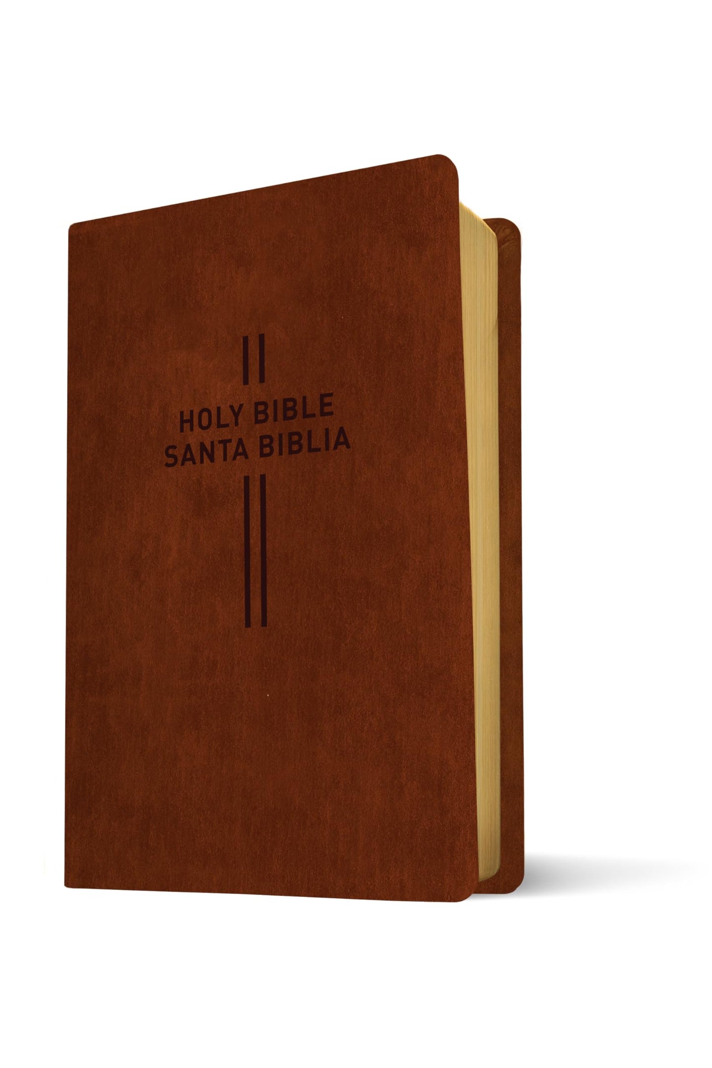 Bilingual Bible / Biblia Bilingüe Nlt/Ntv (Leatherlike, Brown)