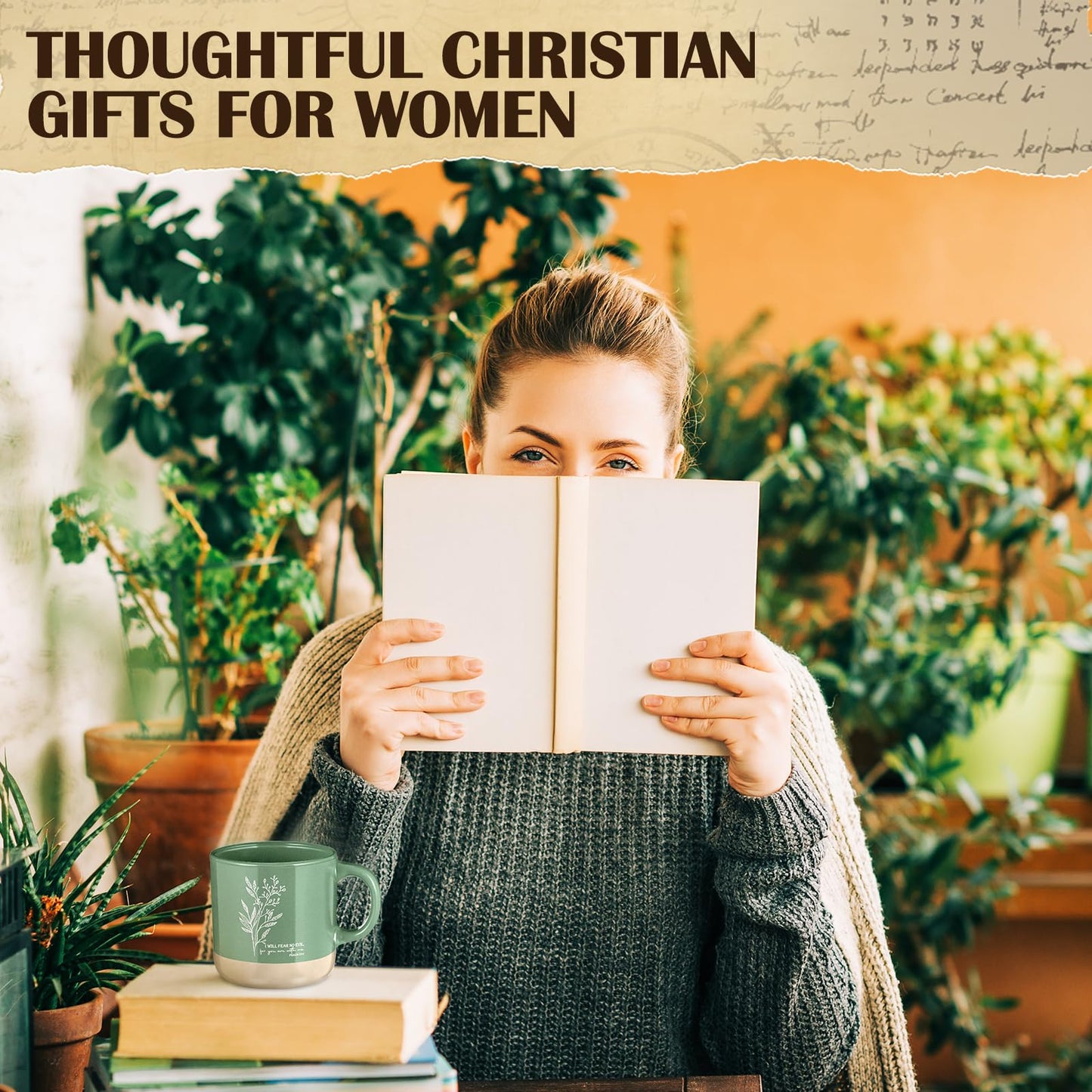 ▶ 10 tazas cristianas para mujer, inspiradoras con versículo bíblico, tazas de café cristianas de 13 onzas, taza de cerámica religiosa, regalo para mujeres, hombres, esposa de pastor, profesor