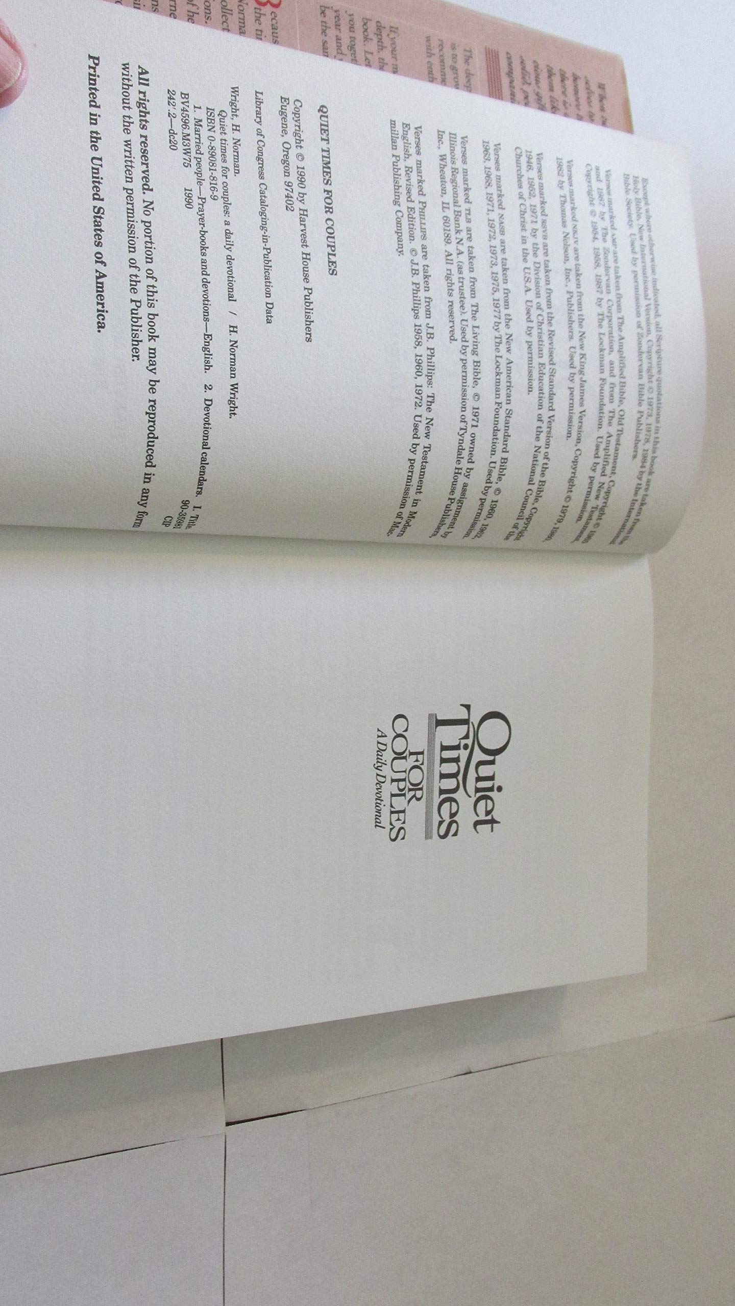 Quiet Times for Couples: A Daily Devotional