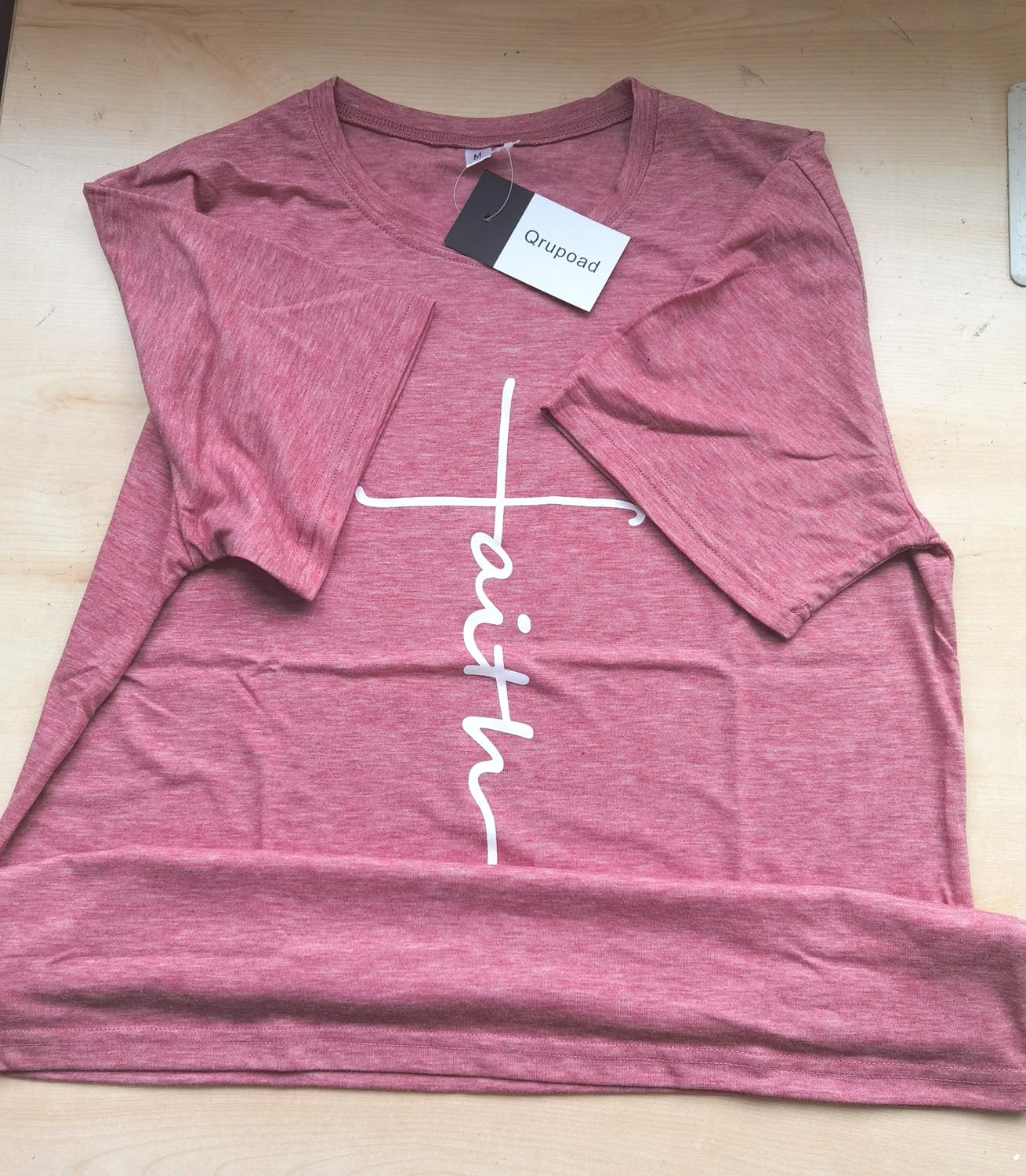 ▶ Camiseta de fe para Mujer, Camisa inspiradora Cristiana, Camiseta de Verano con gráficos Casuales para Regalo religioso, Rosado, XXL