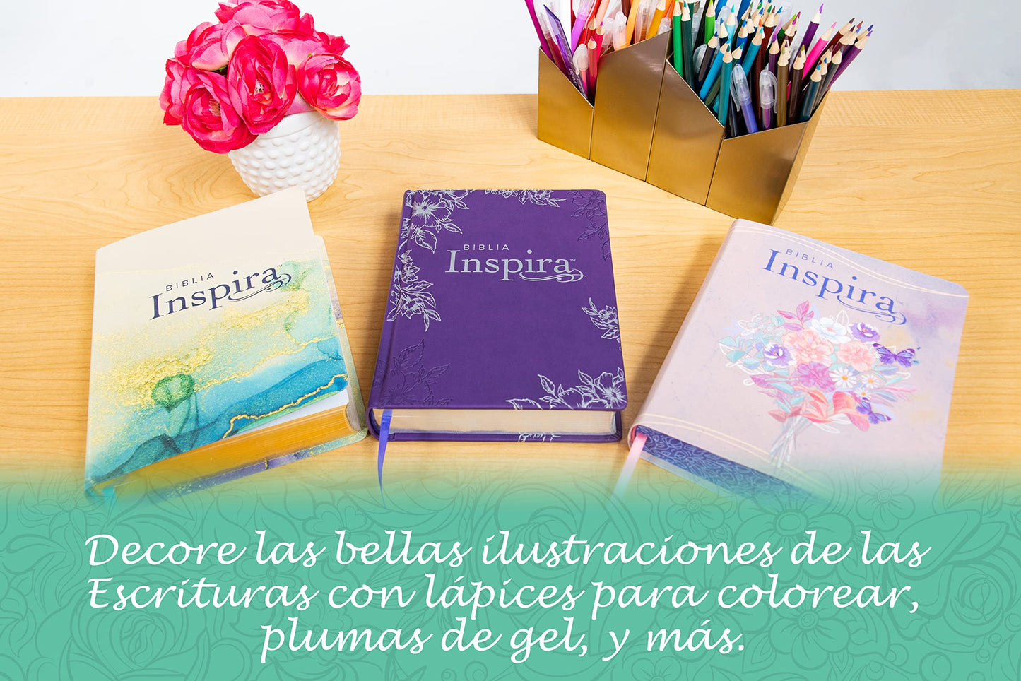 Biblia Inspira Ntv (Sentipiel, Oro): La Biblia Que Inspira Tu Creatividad