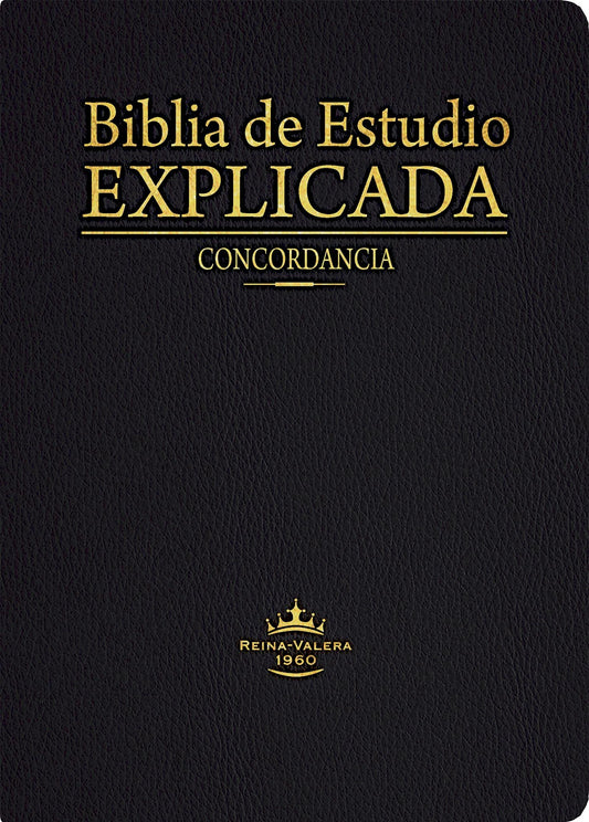 Biblia de Estudio Explicada (Piel especial negra) (Spanish Edition)