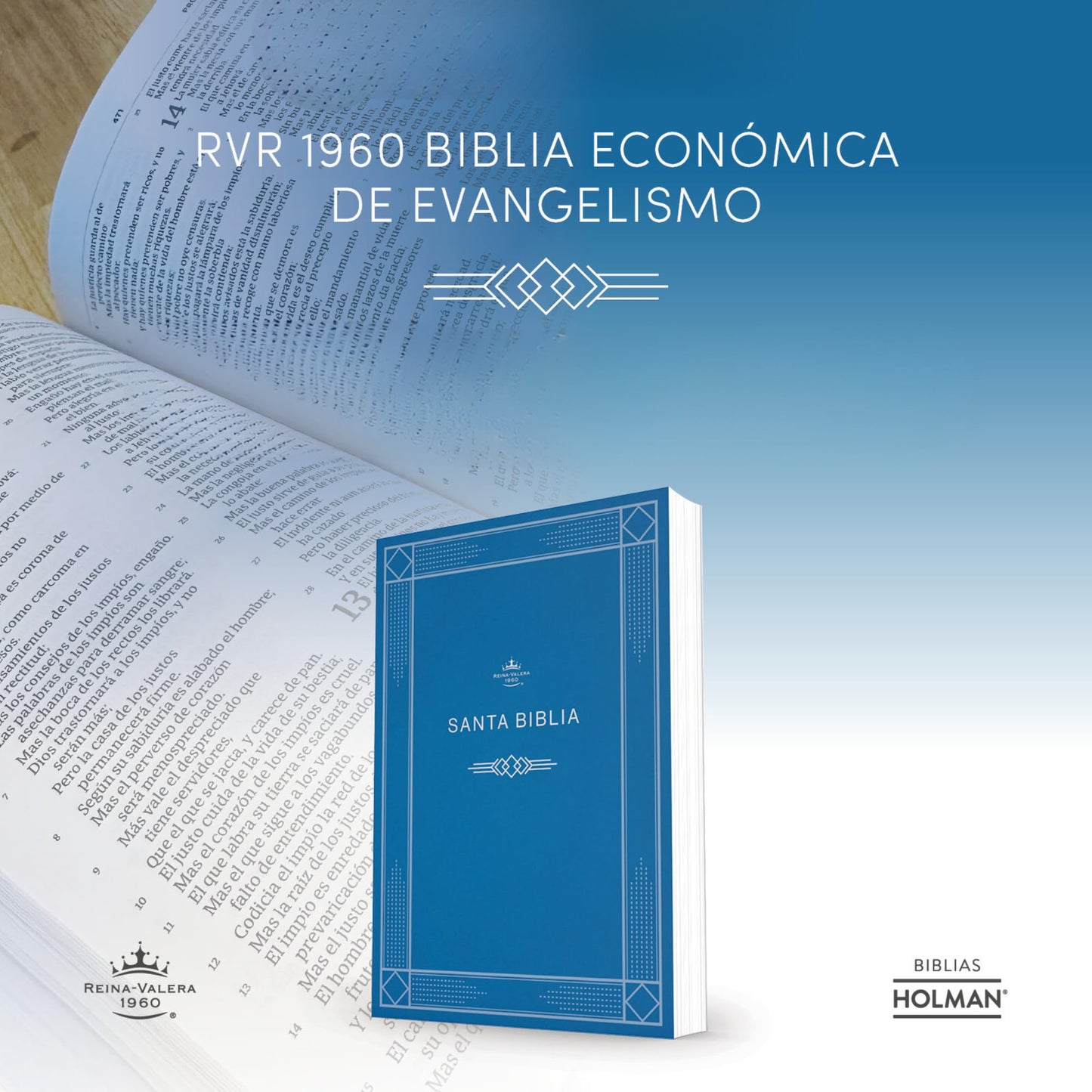 RVR 1960 Biblia edición económica, azul tapa rústica paquete de 20 / RVR 1960 Economic Bible Blue Paperback pack of 20