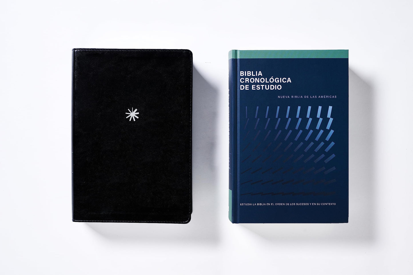 NBLA, Biblia Cronológica de Estudio, Interior a cuatro colores, Leathersoft, Negro, Comfort Print
