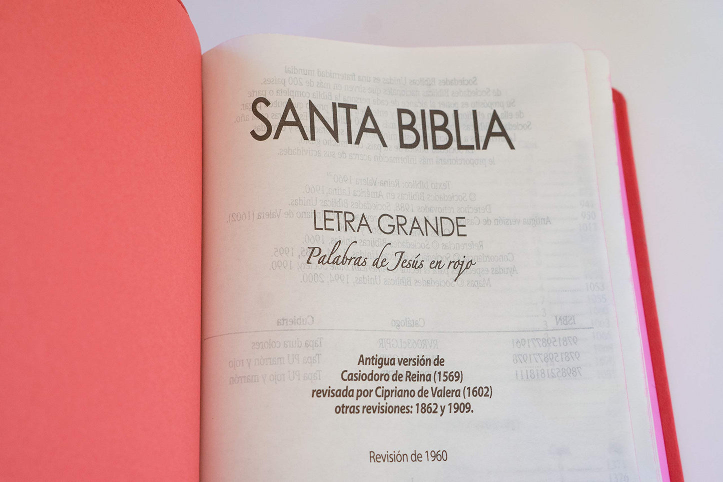 Biblia Letra Grande Palabras De Jesús En Rojo/ Fucsia