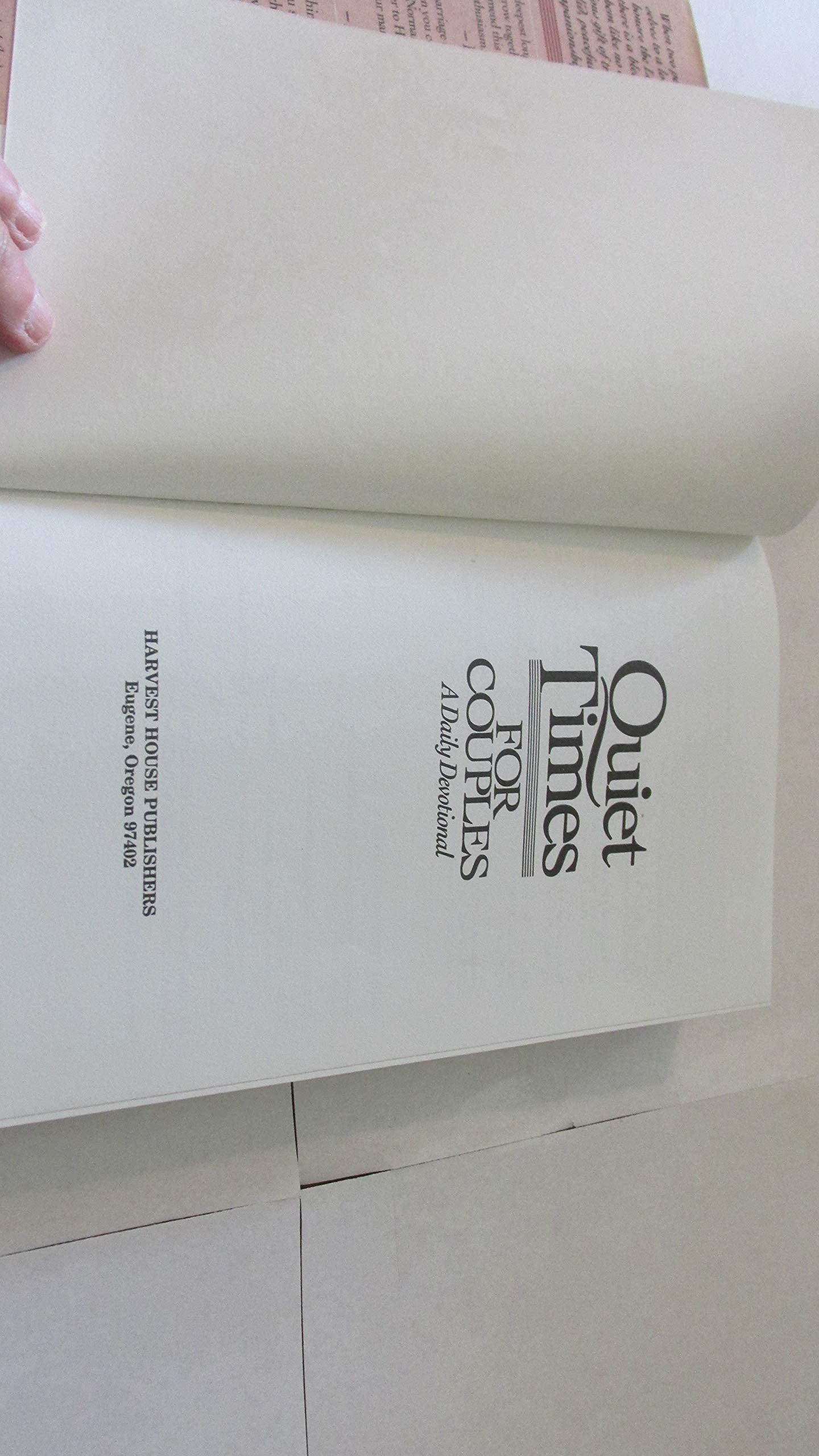 Quiet Times for Couples: A Daily Devotional