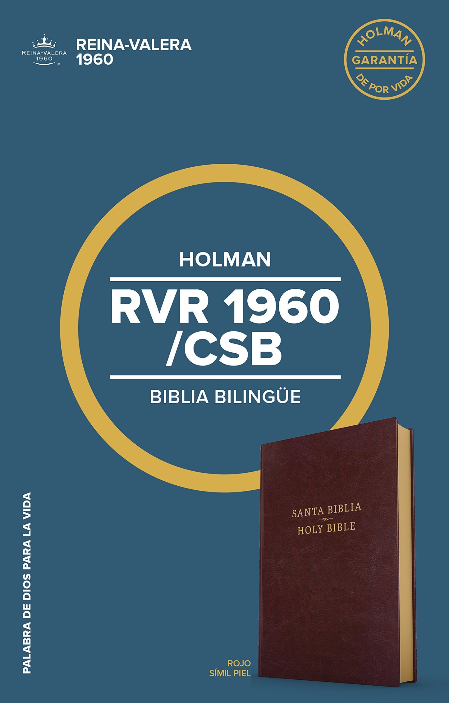 RVR 1960/CSB Biblia bilingüe, borgoña imitación piel: CSB/RVR 1960 Bilingual Bible, burgundy imitation leather