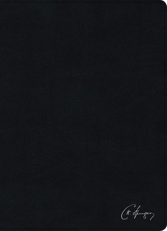 RVR 1960 Biblia de estudio Spurgeon, negro piel genuina