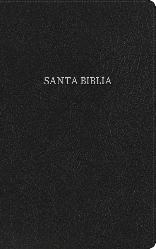 RVR 1960 Biblia ultrafina, negro piel fabricada con índice